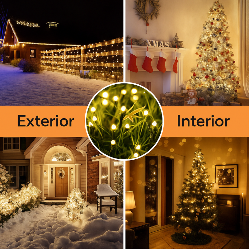 Luces solares navideñas de 17 m y 170led