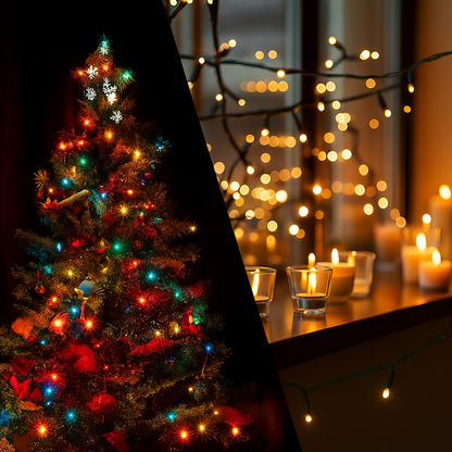 Luces solares navideñas de 17 m y 170led