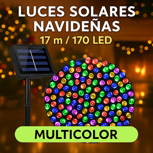 Luces solares navideñas de 17 m y 170led