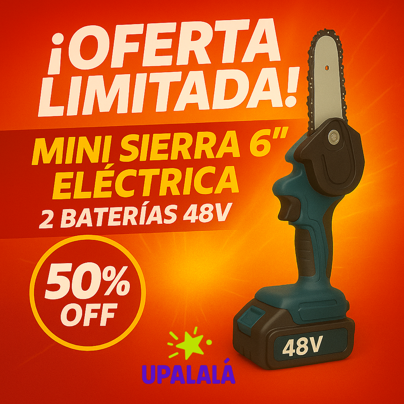 MINI SIERRA 6"  ELECTRICA 2 BATERIAS 48V