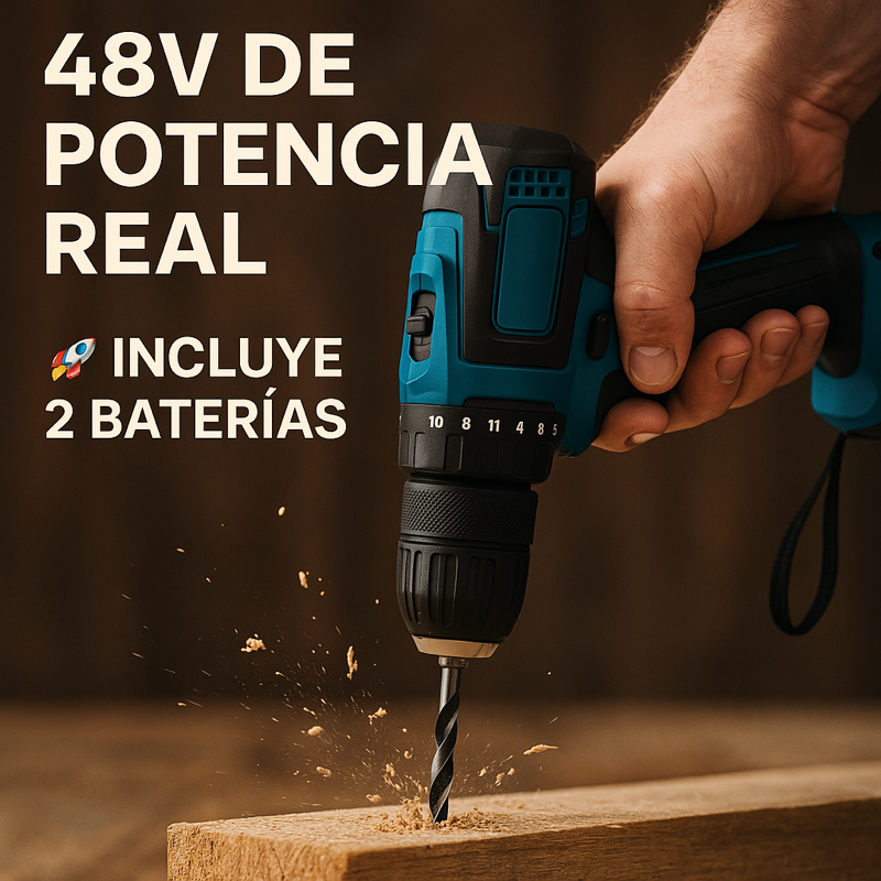 Taladro 48V de Impacto 🔧 Potencia Profesional, Precio Oferta