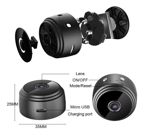 Mini Cámara de Seguridad 1080p – Vigila tu Hogar desde el Celular