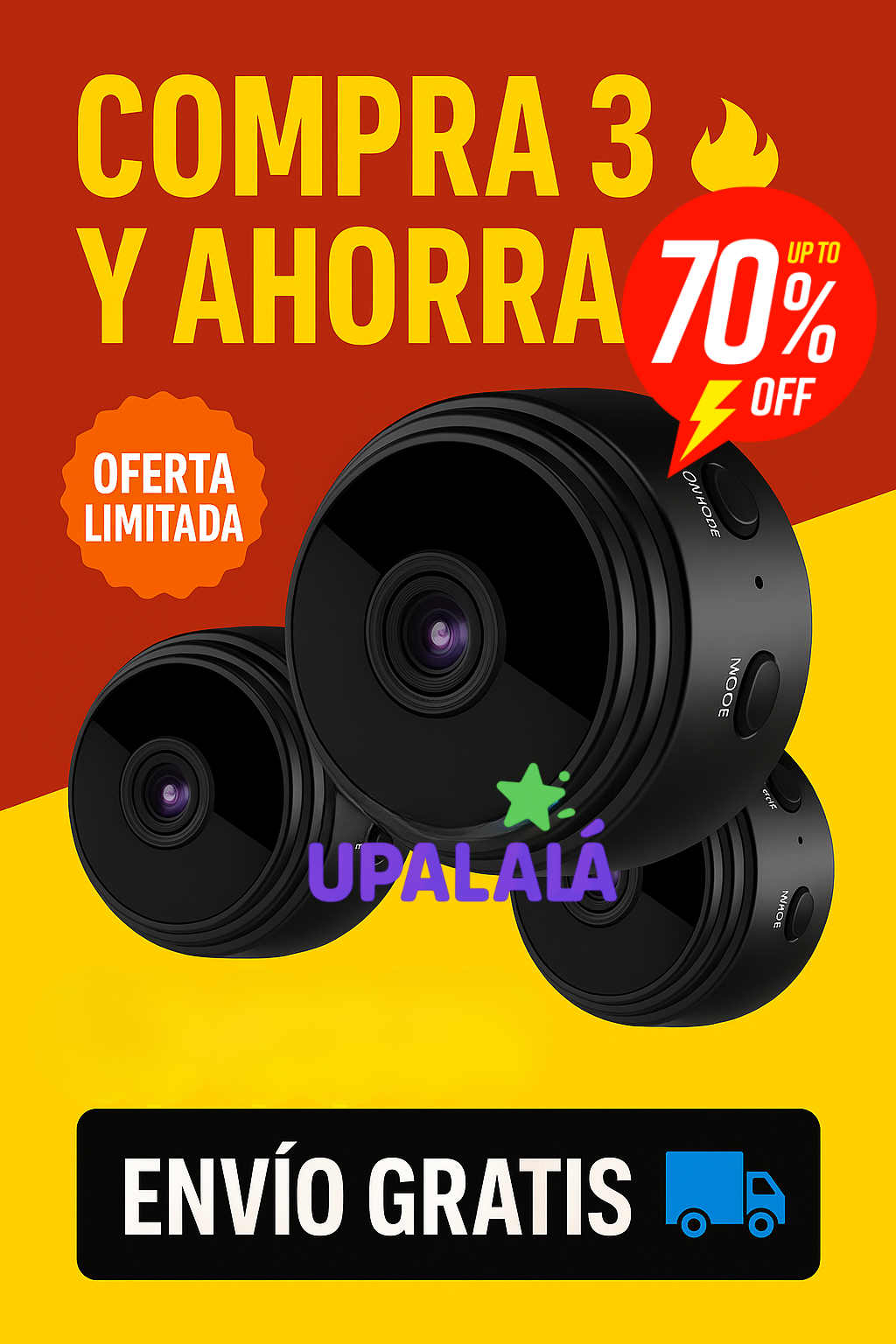 Mini Cámara de Seguridad 1080p – Vigila tu Hogar desde el Celular