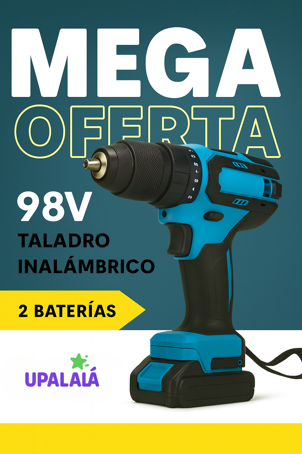 Taladro 98V de Impacto 🔧 Potencia Profesional, Precio Oferta